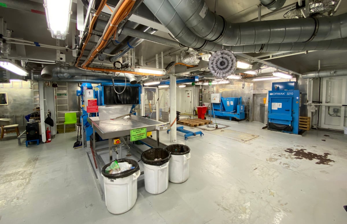 Garbage Disposal Area on Cruise Ship